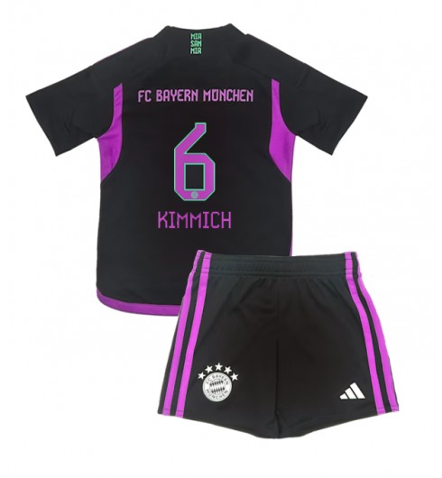 Bayern Munich Joshua Kimmich #6 Venkovní dres pro děti 2023-24 Krátký Rukáv (+ trenýrky)